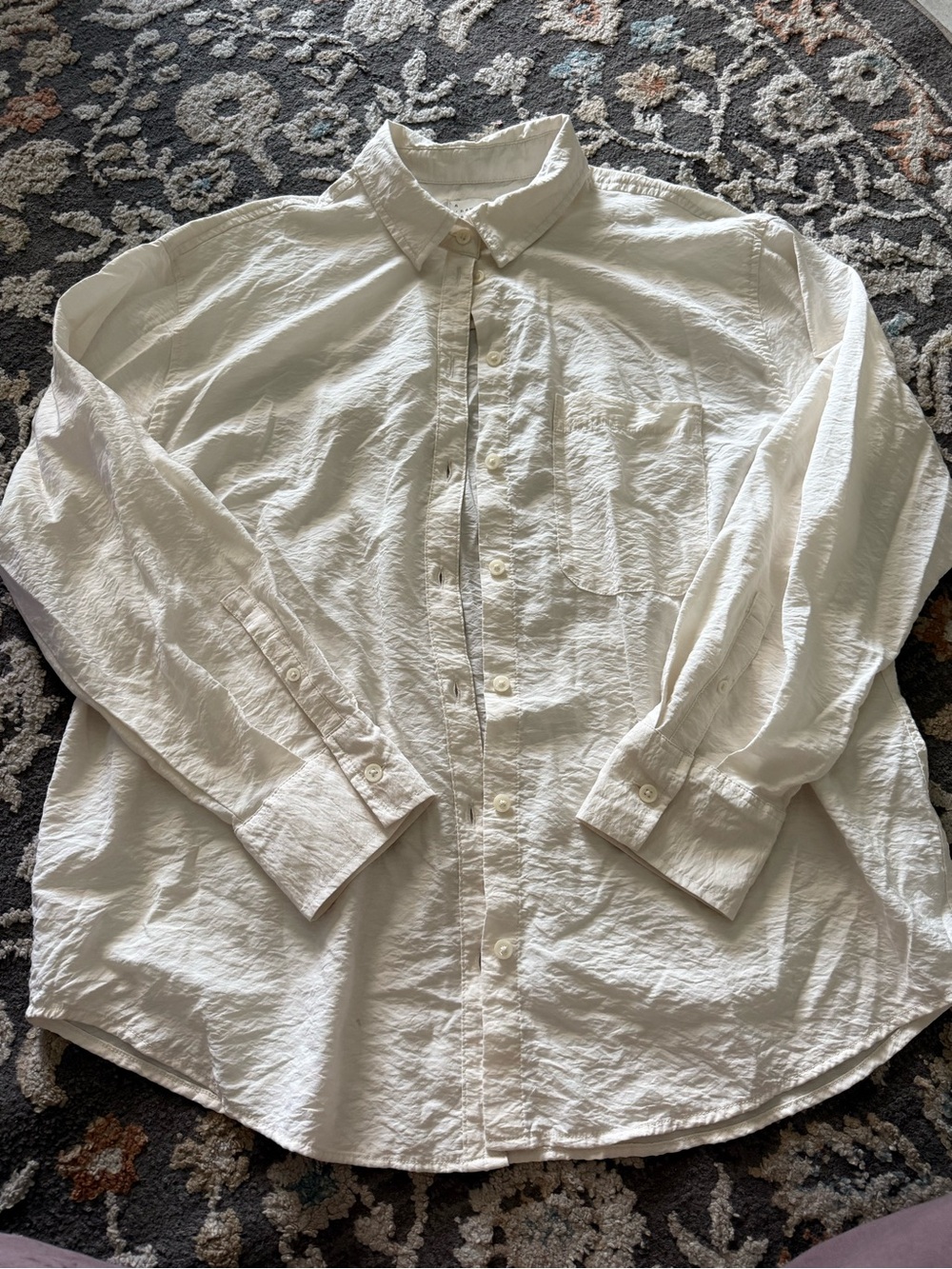 a new day White Long-Sleeve Button-Up Shirt